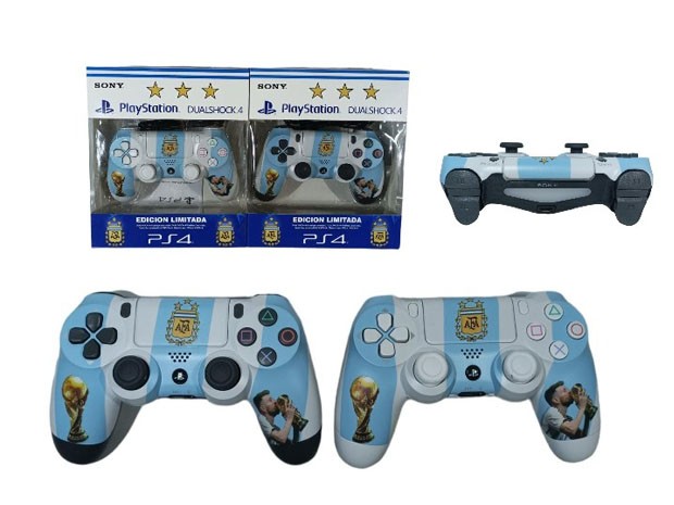 &uu JOYSTICK PS4 COLOR CELESTE Y BLANCO ED LIMITADA